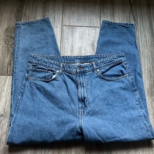 H&M High Rise Mom Jeans - Classic Blue